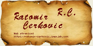 Ratomir Čerković vizit kartica